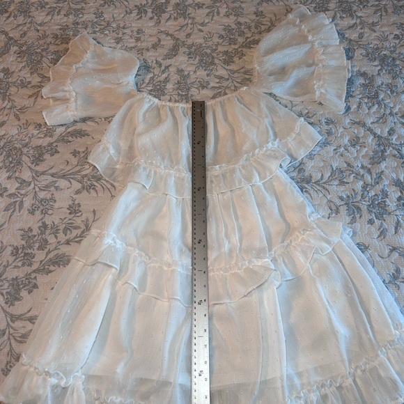 Love Riche White Ruffle Dress Small - Picture 5 of 15